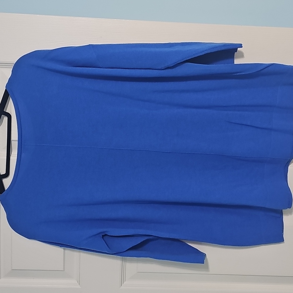 J. Jill Merino Wool Sweater in Bright Blue - Picture 2 of 9